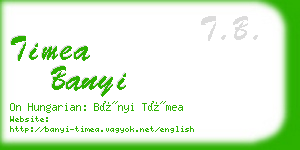 timea banyi business card